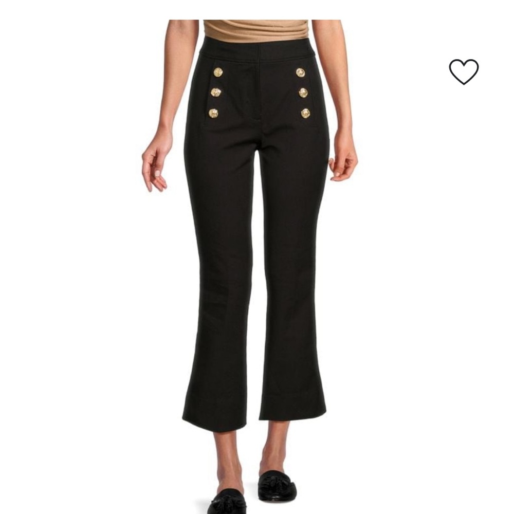 Derek Lam 10 Crosby Robyn Cropped Bootcut Pants Black Size 8 NWT!